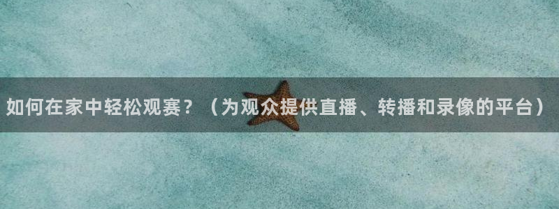 如何在家中轻松观赛？（为观众提供直播、转播和录像的平台）