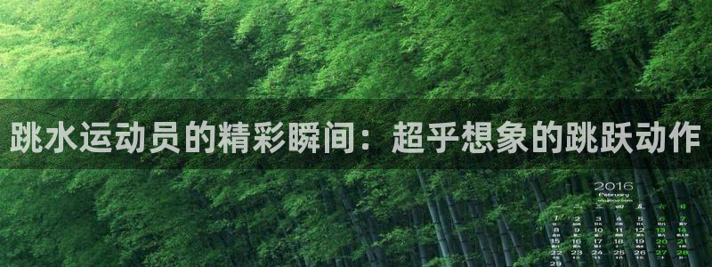 跳水运动员的精彩瞬间：超乎想象的跳跃动作