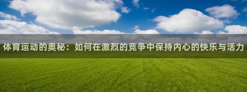 体育运动的奥秘：如何在激烈的竞争中保持内心的快乐与活力