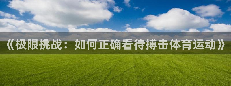 《极限挑战：如何正确看待搏击体育运动》
